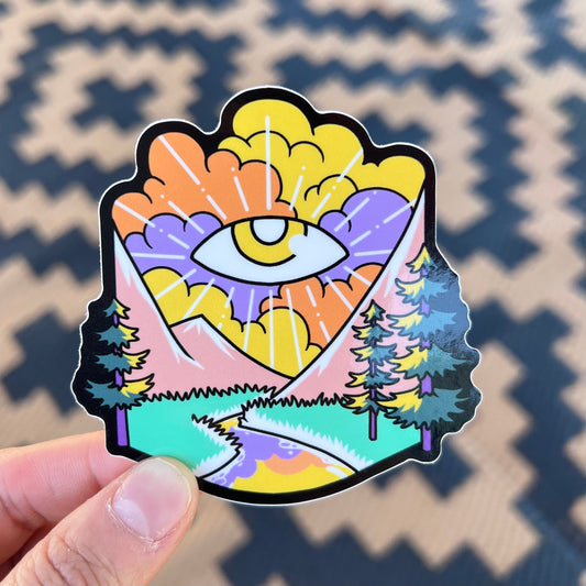 Nature awareness sticker - 3" vinyl sticker