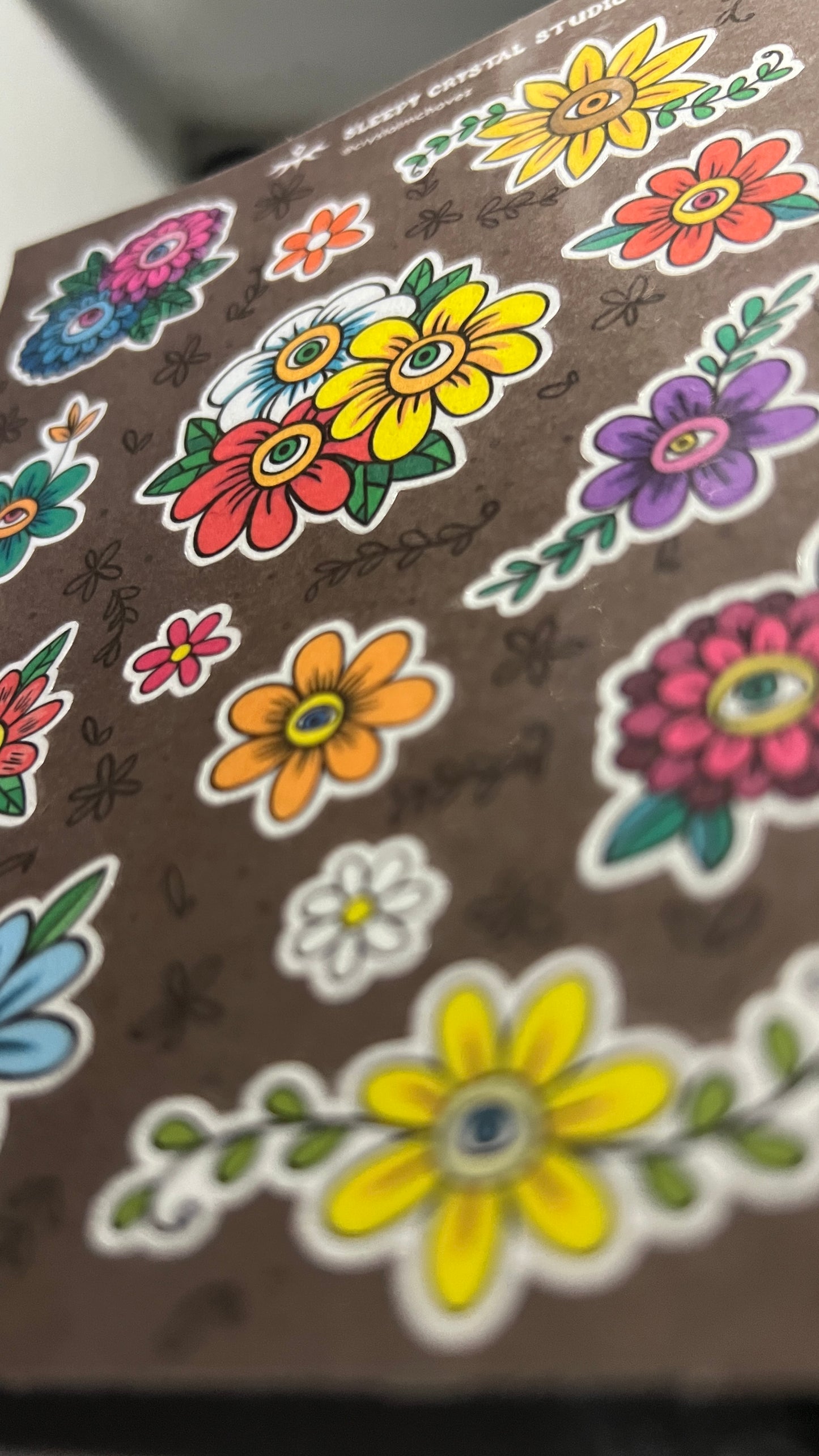 Eye Flowers- Sticker Sheet