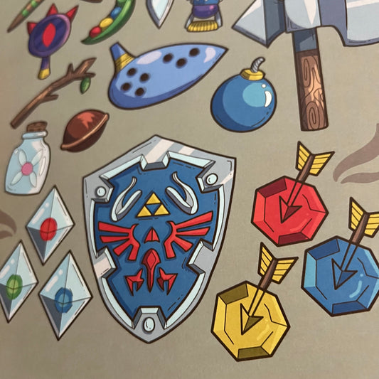 Ocarina of Time Inventory print