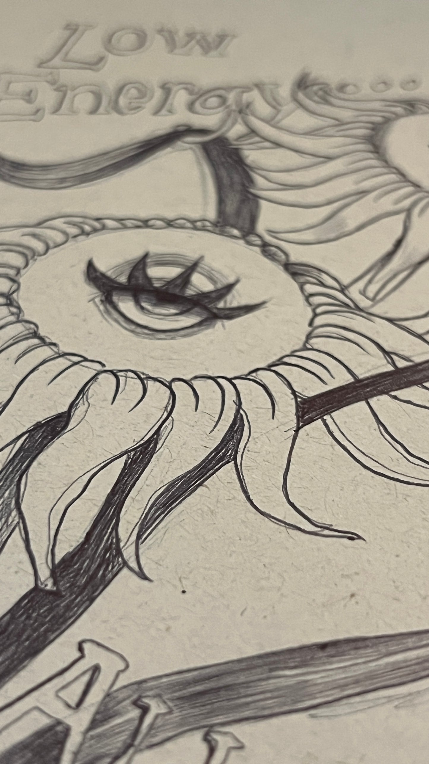 Low Energy Flowers - Original pen drawing