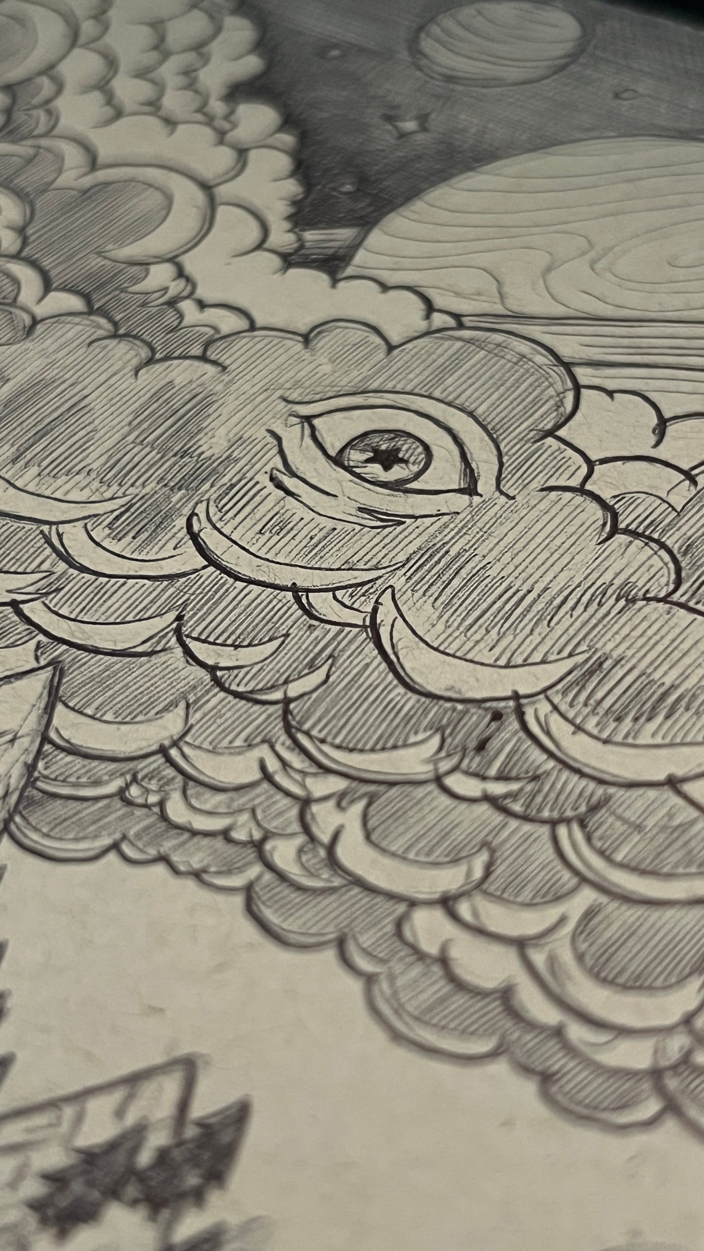 Nature Watcher - Original pen drawing