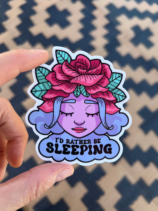 I’d rather be sleeping sticker