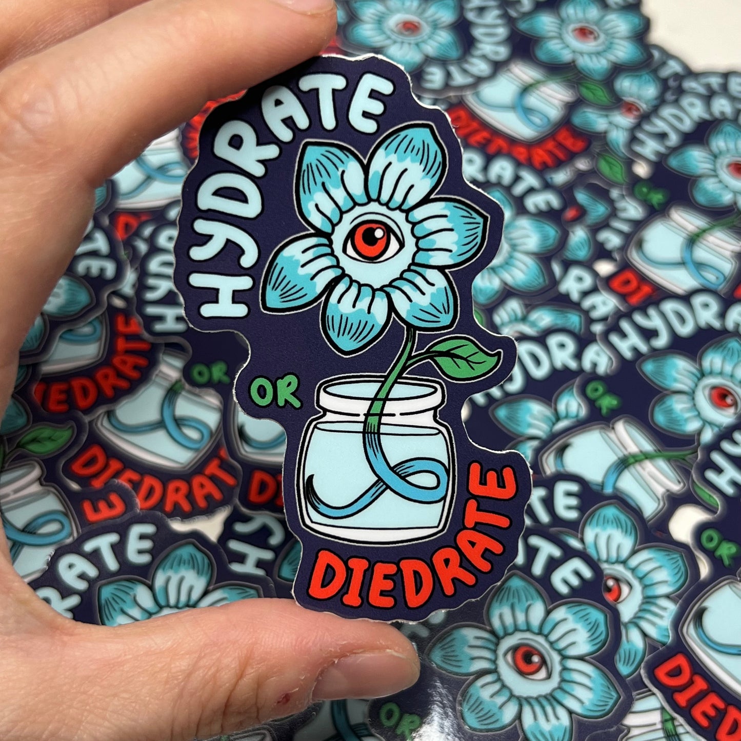 Hydrate or diedrate - vinyl sticker