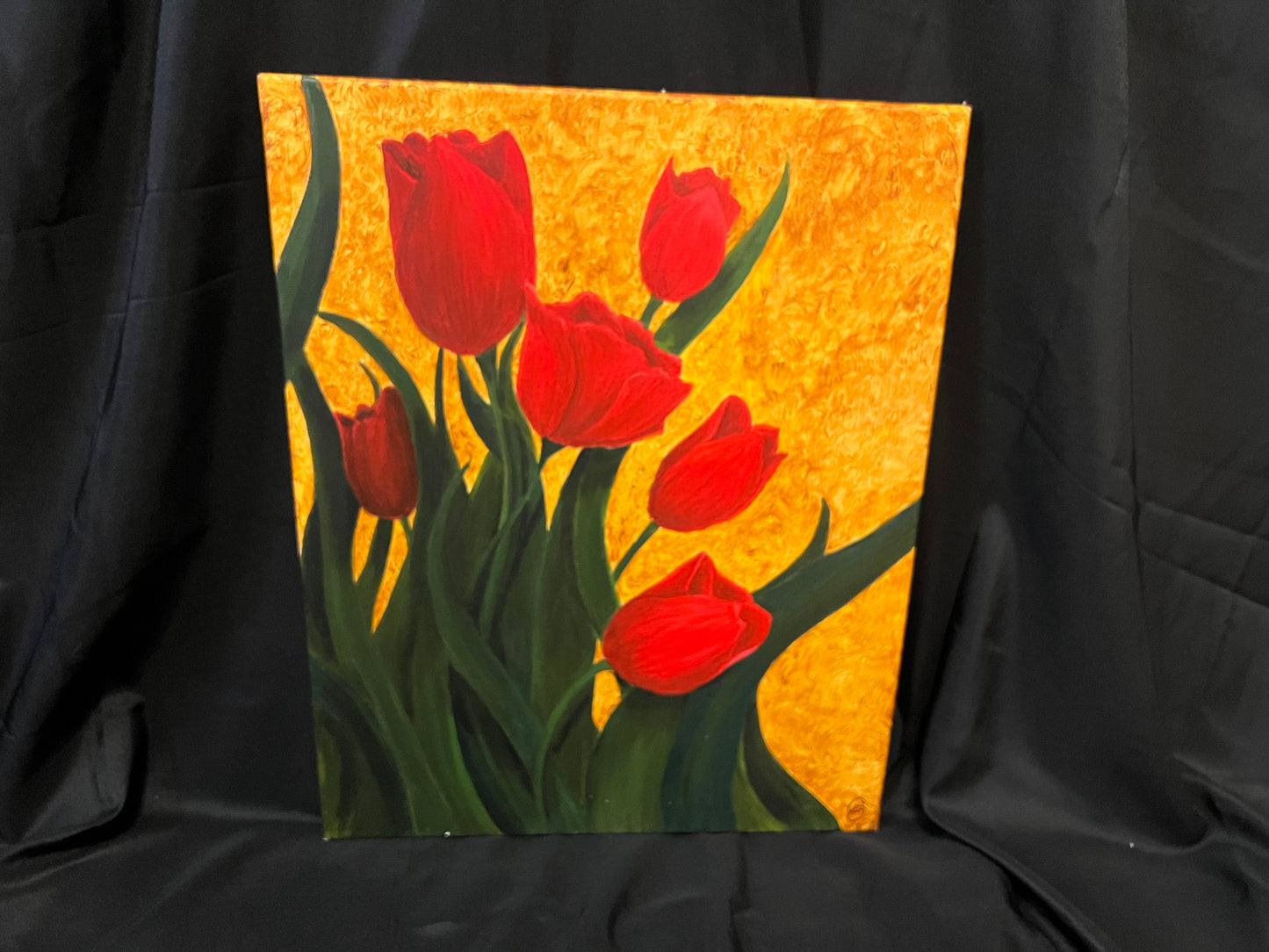 Warm flowers - set of 3 originals