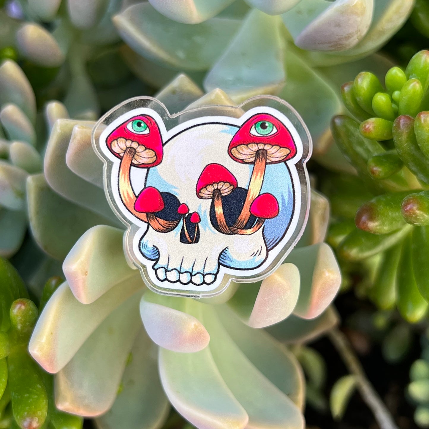 Mushroom Skull Pin