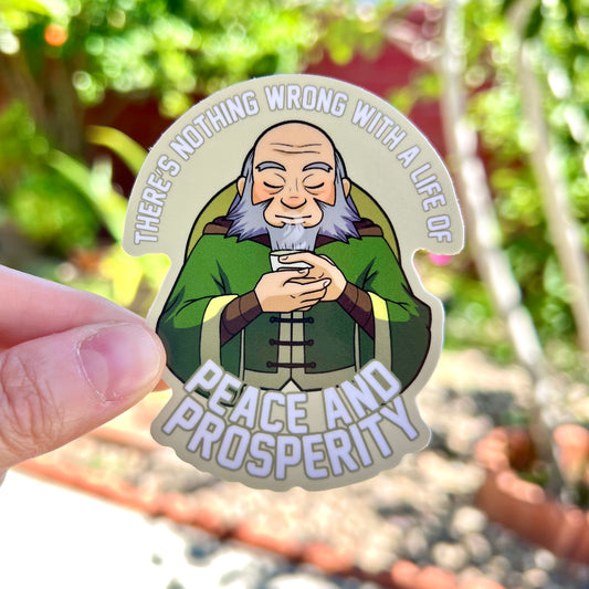 Uncle Iroh - Quote sticker - 3" Vinyl