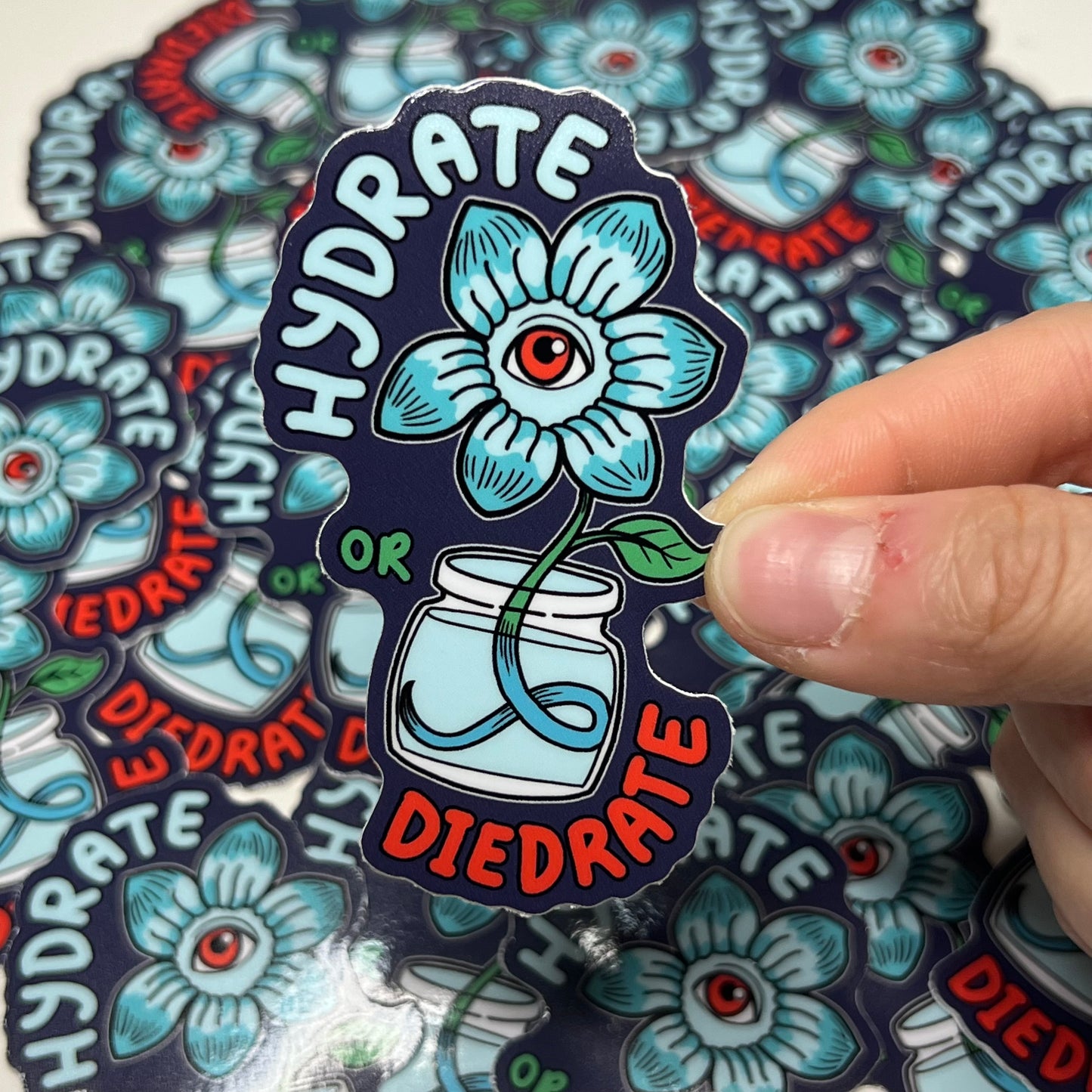 Hydrate or diedrate - vinyl sticker