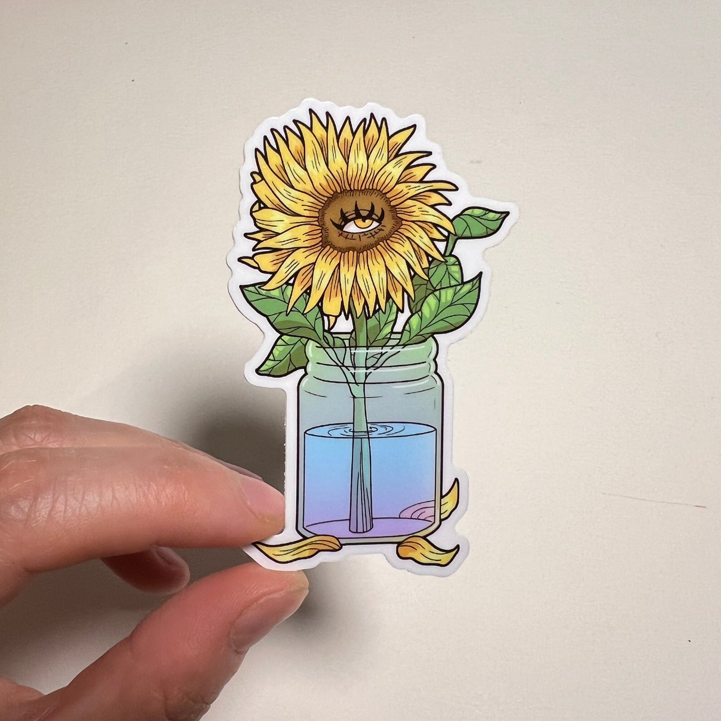 Sunflower Jar Sticker