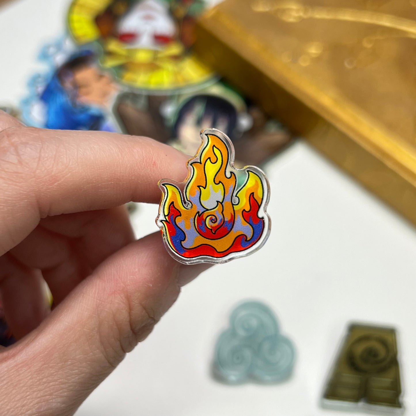 Avatar elements symbol acrylic pins