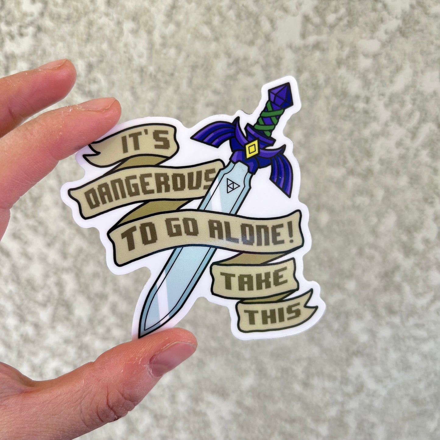 It’s dangerous to go alone take this - vinyl sticker