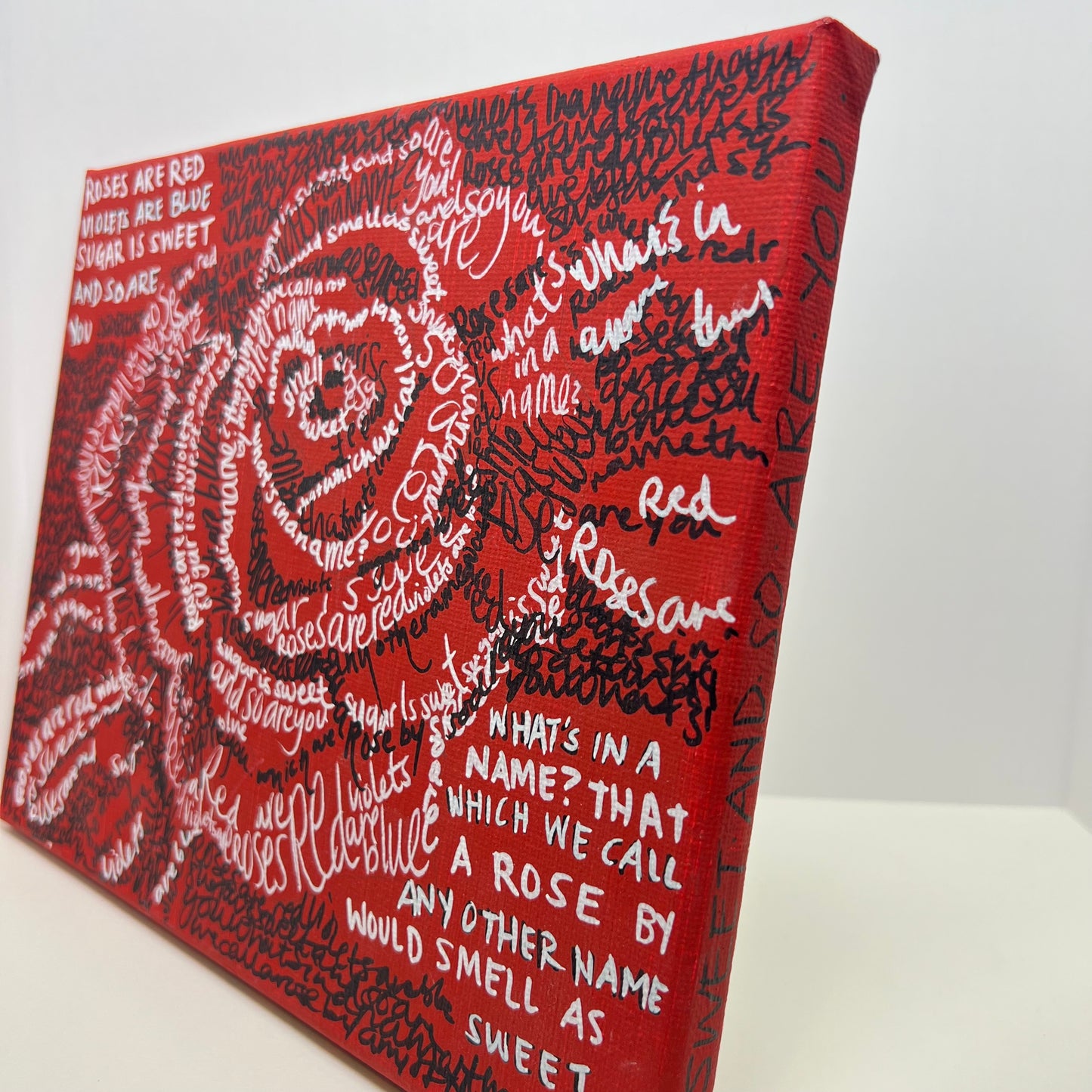 Red Roses word painting