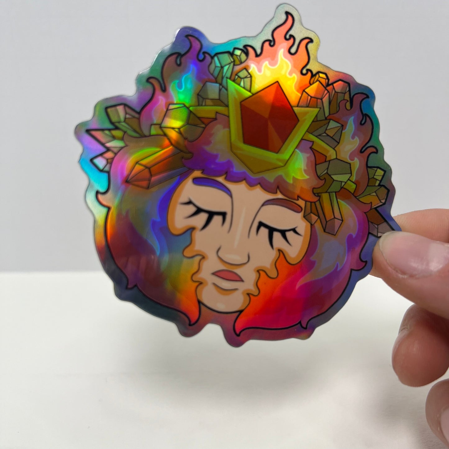 Holo Spiritual Stones - Floating Head Sticker Pack