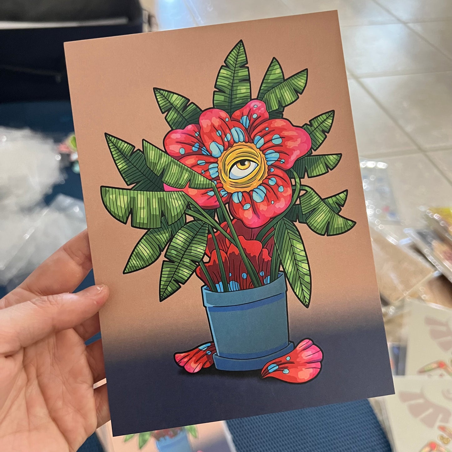 Marv the Plant - mini print