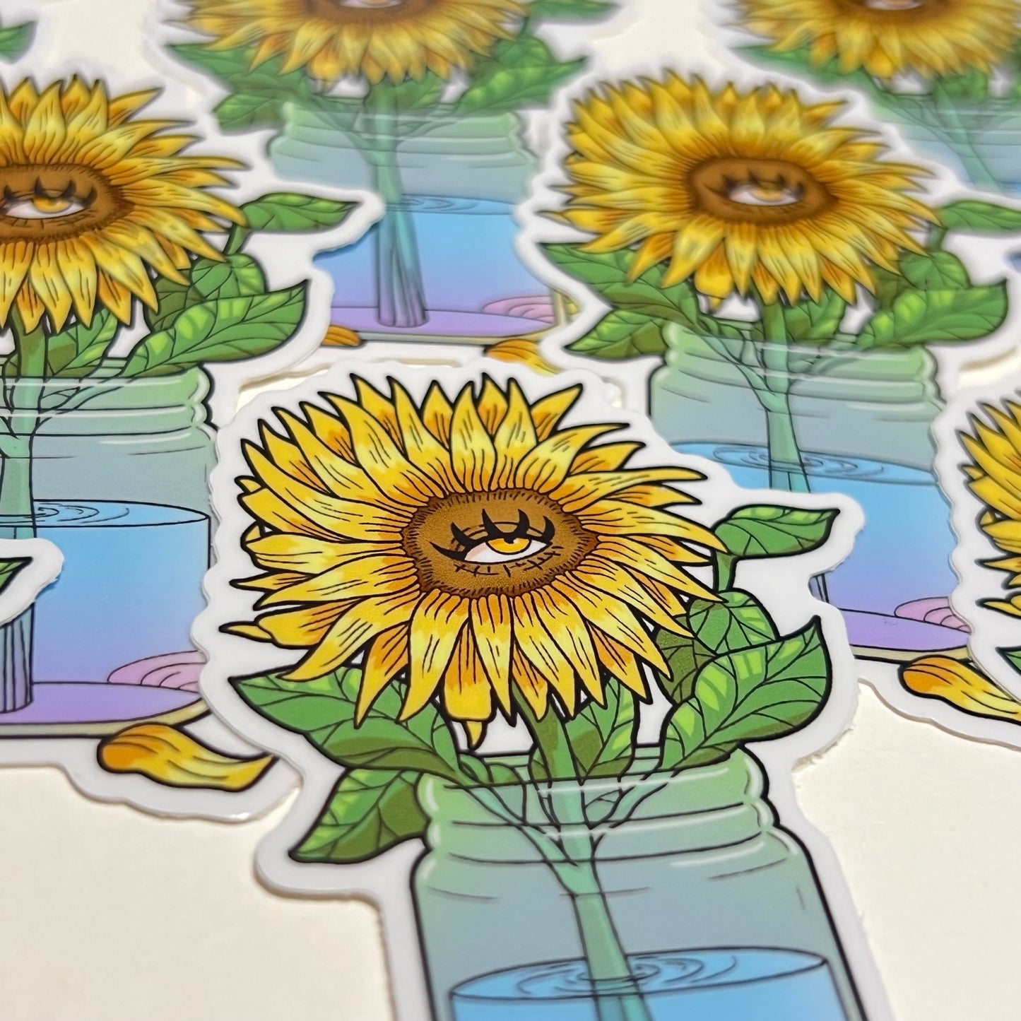 Sunflower Jar Sticker