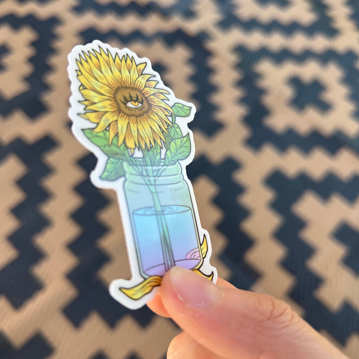 Sunflower Jar Sticker