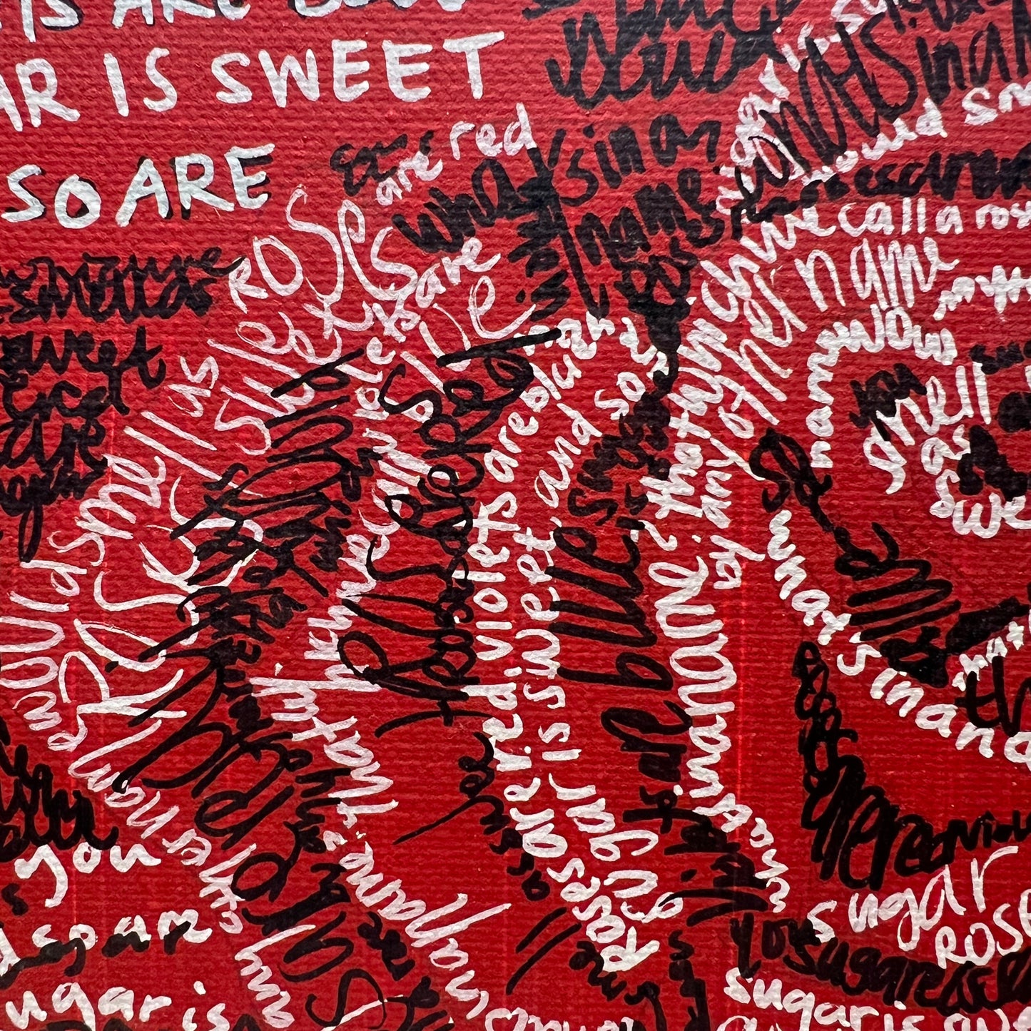 Red Roses word painting