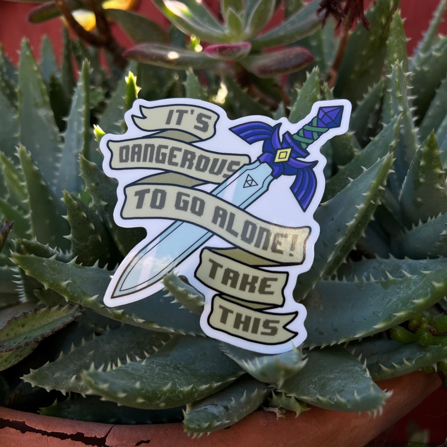 It’s dangerous to go alone take this - vinyl sticker