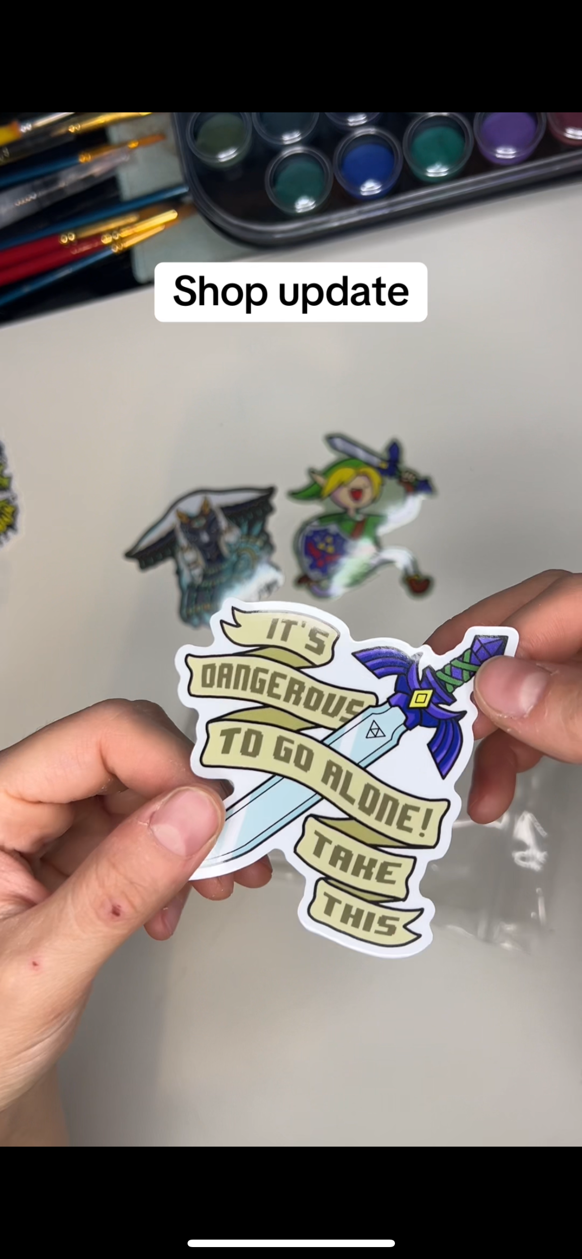 It’s dangerous to go alone take this - vinyl sticker