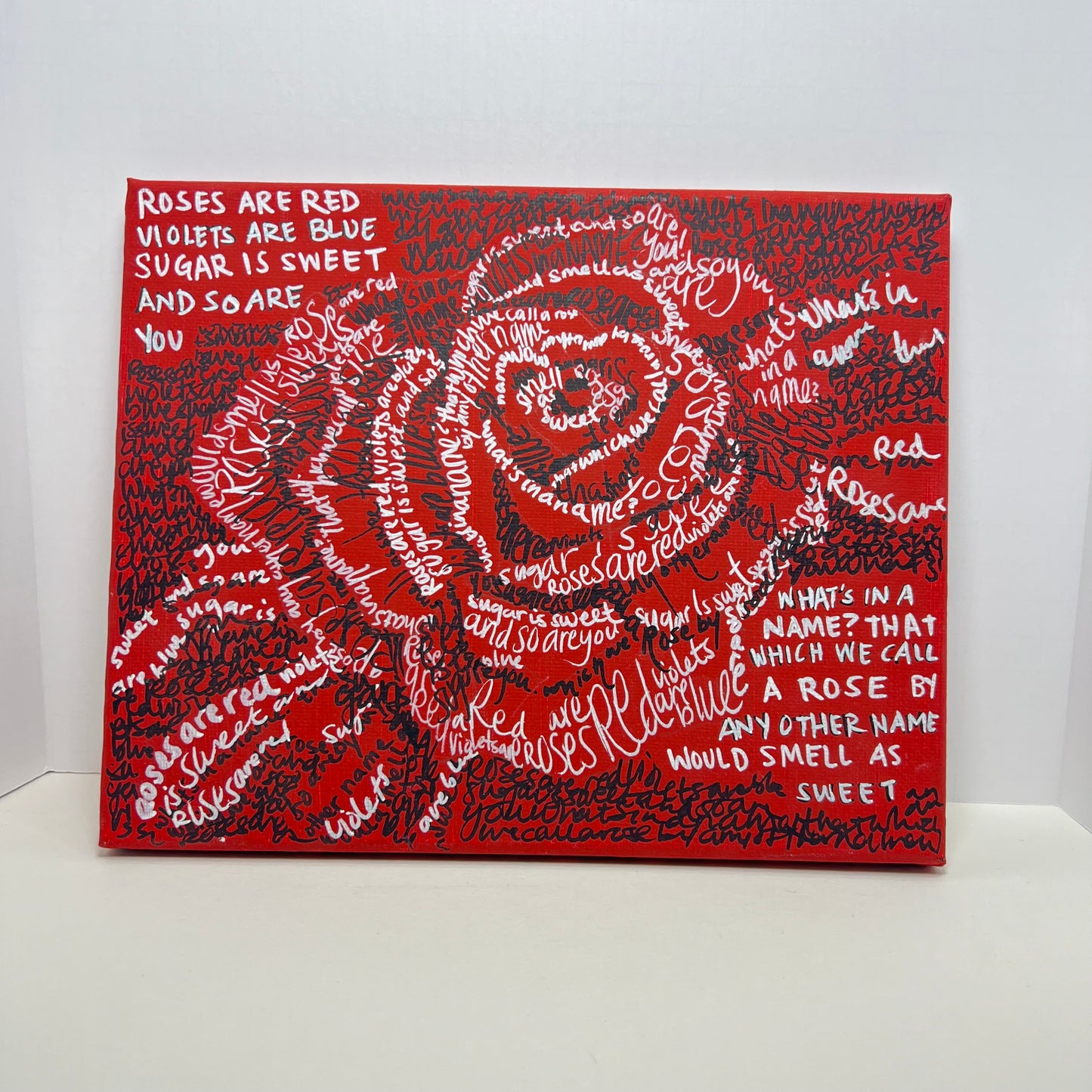 Red Roses word painting