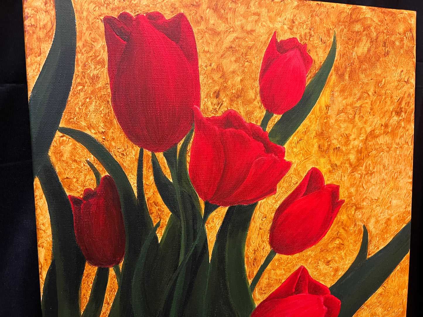 Warm flowers - set of 3 originals