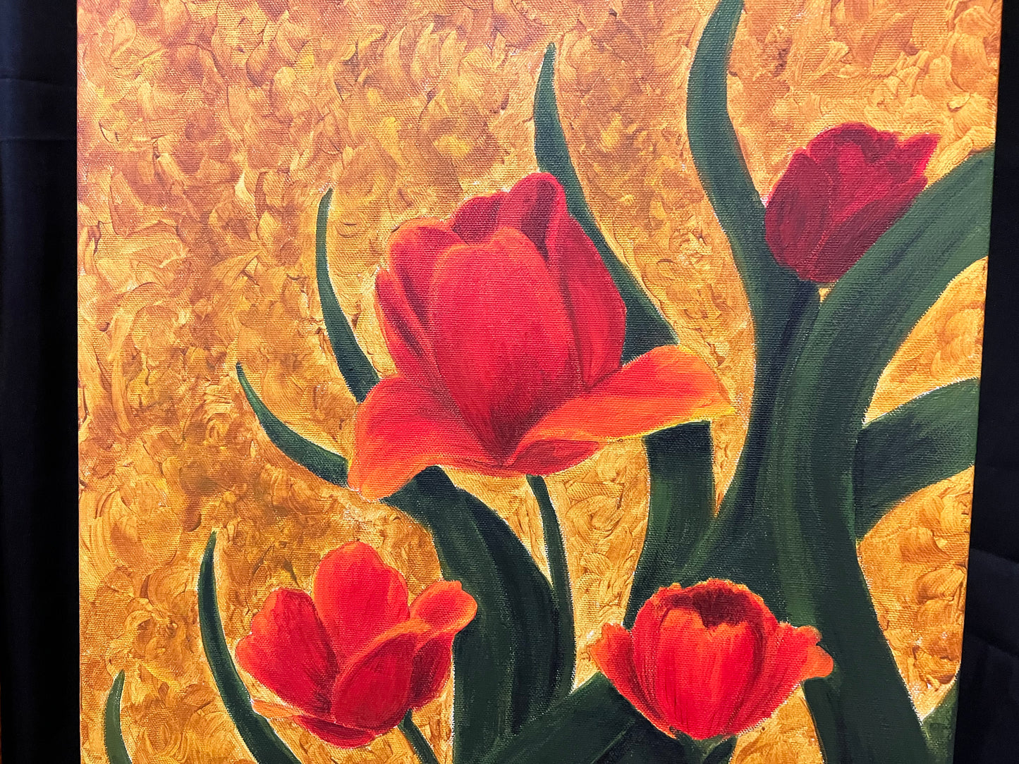 Warm flowers - set of 3 originals