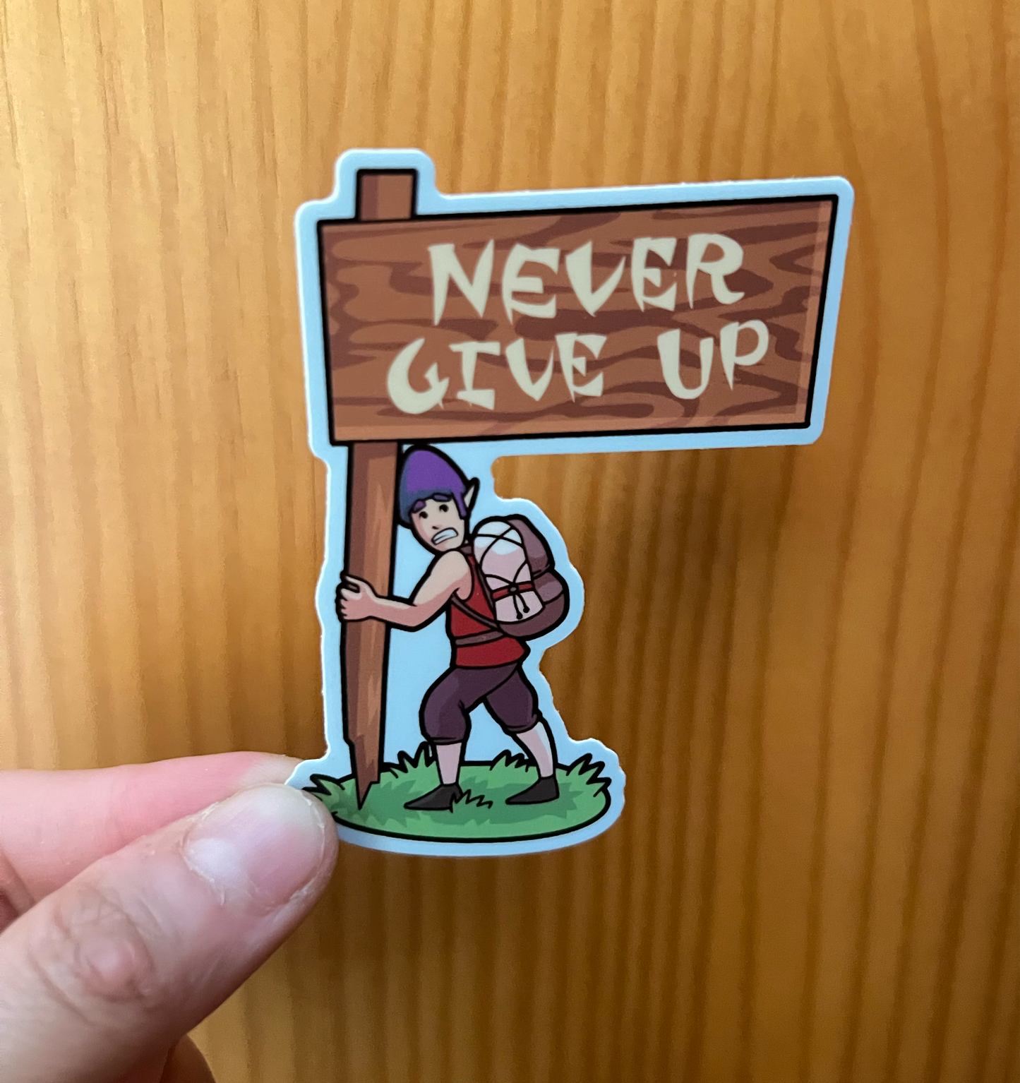 Never Give Up - Zelda Vinyl Sticker