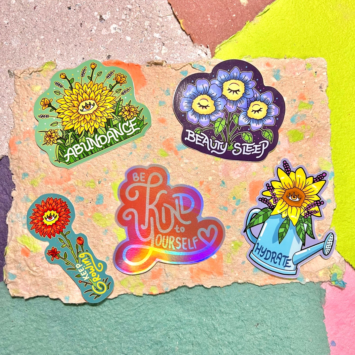 Positive Flower - Vinyl sticker packs