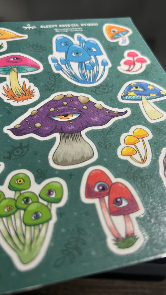 Eye mushrooms - Sticker Sheet