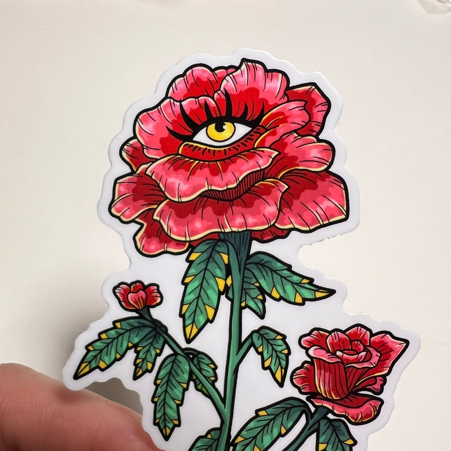 Rose eye stem sticker