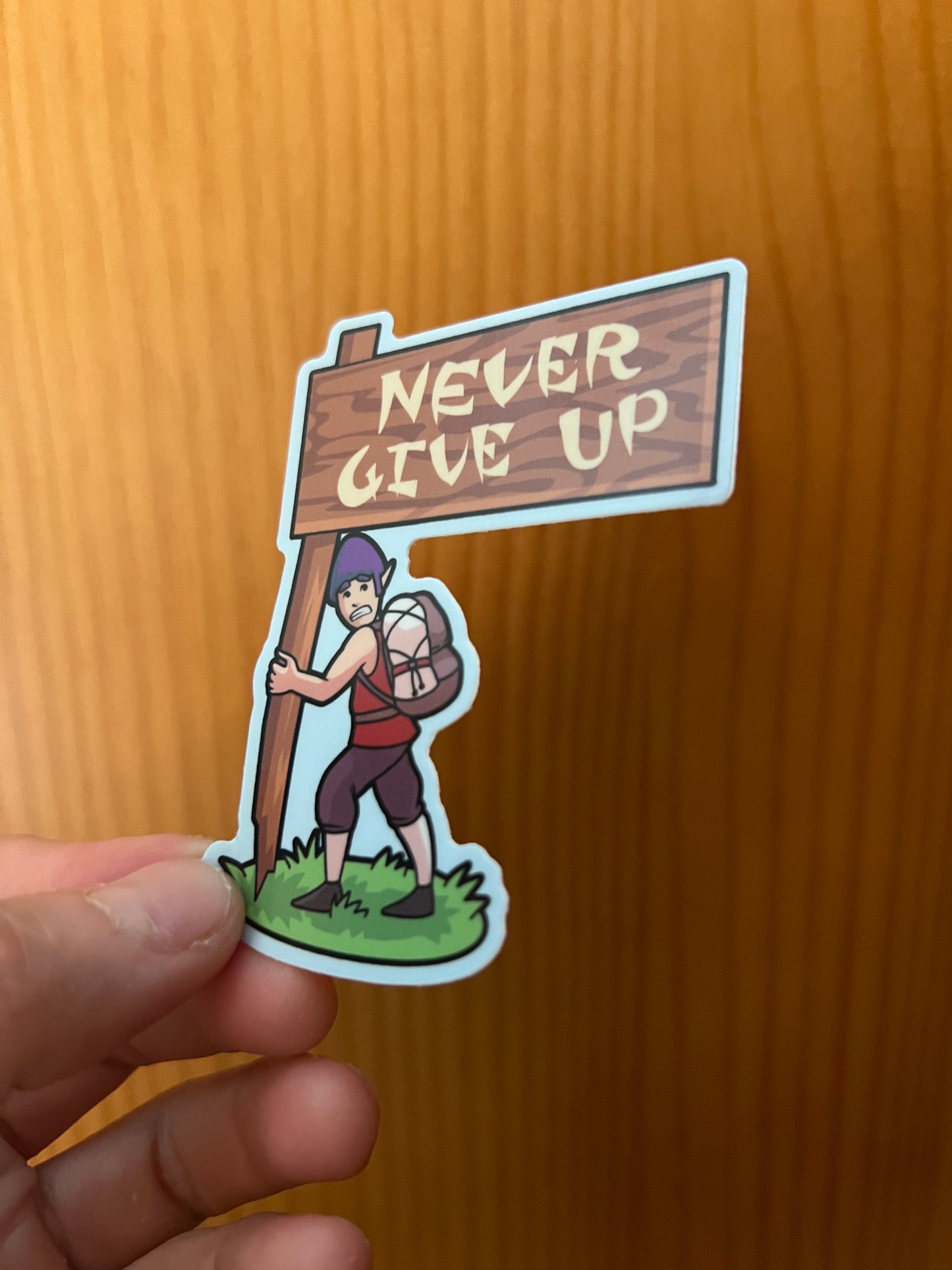 Never Give Up - Zelda Vinyl Sticker