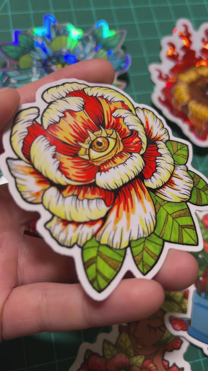 Sunrise eye flower - vinyl sticker