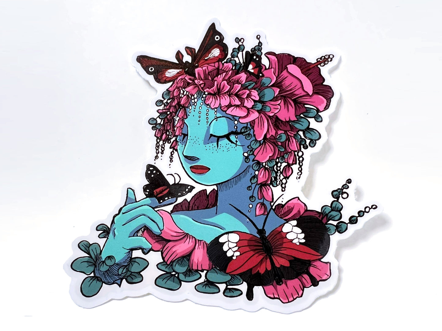 Butterfly Head Sticker