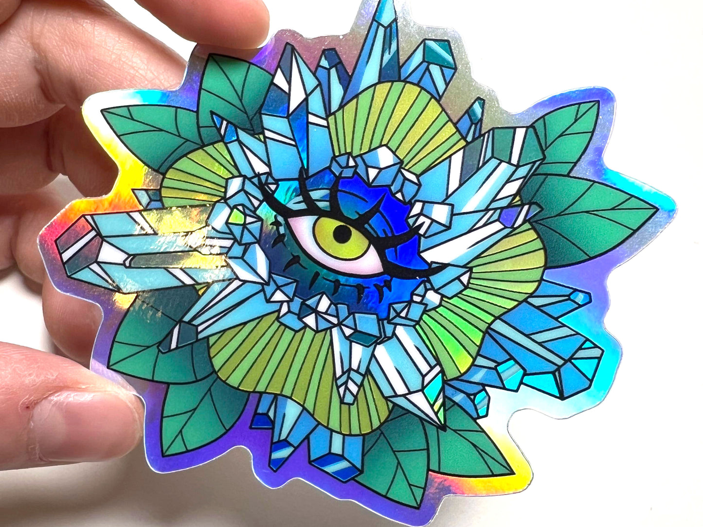 Holo Crystal Flower Sticker