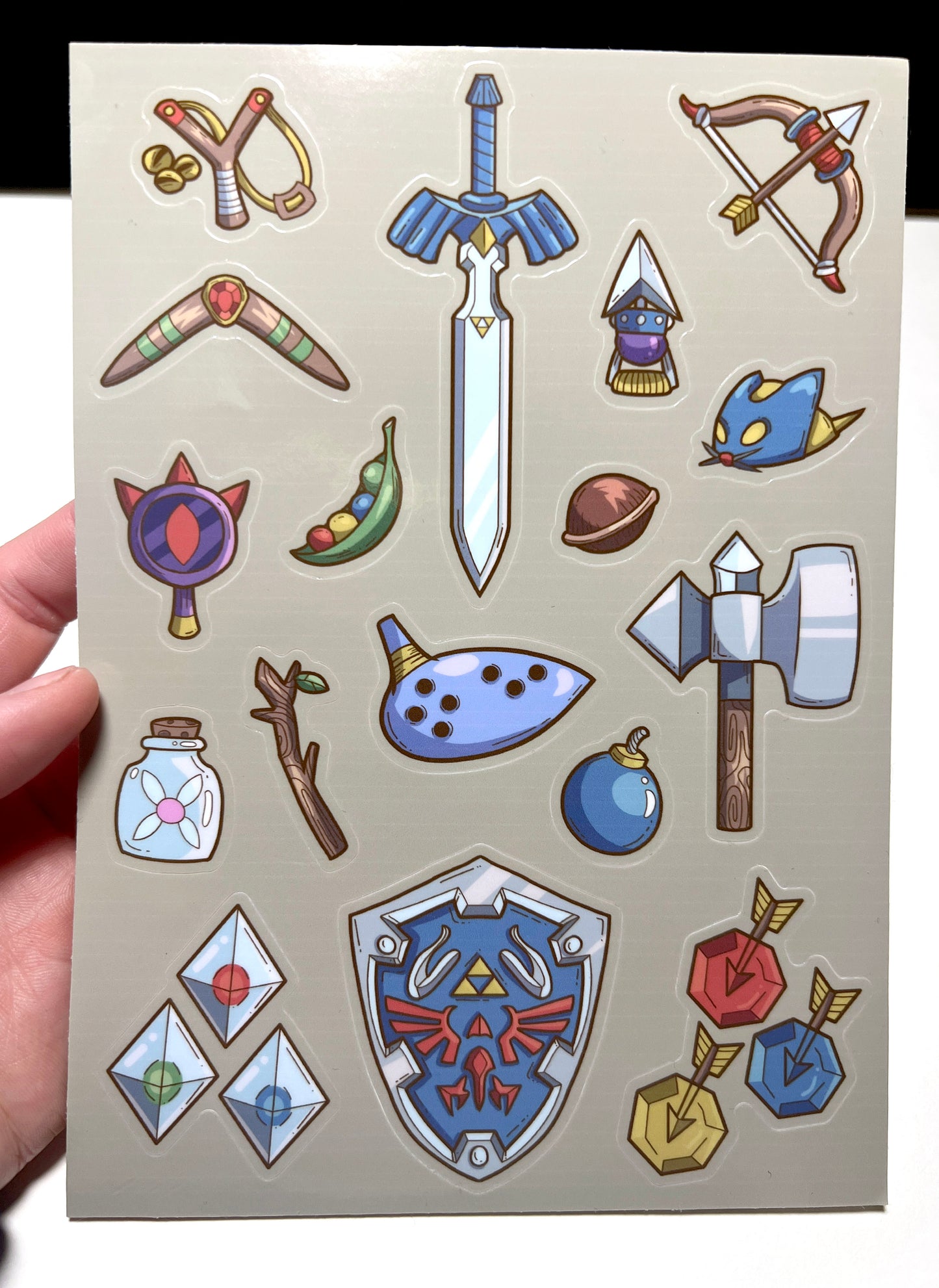 Ocarina of Time Items - Sticker Sheet