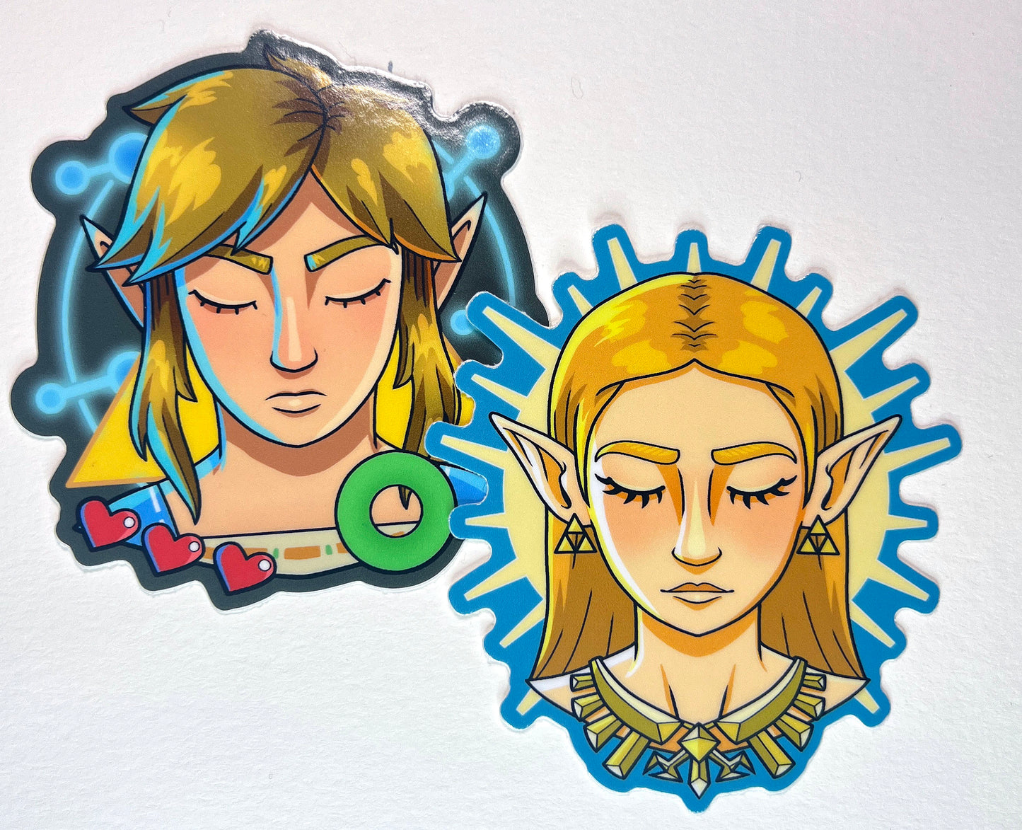 BotW Link and Zelda - Floating Head Sticker Pack