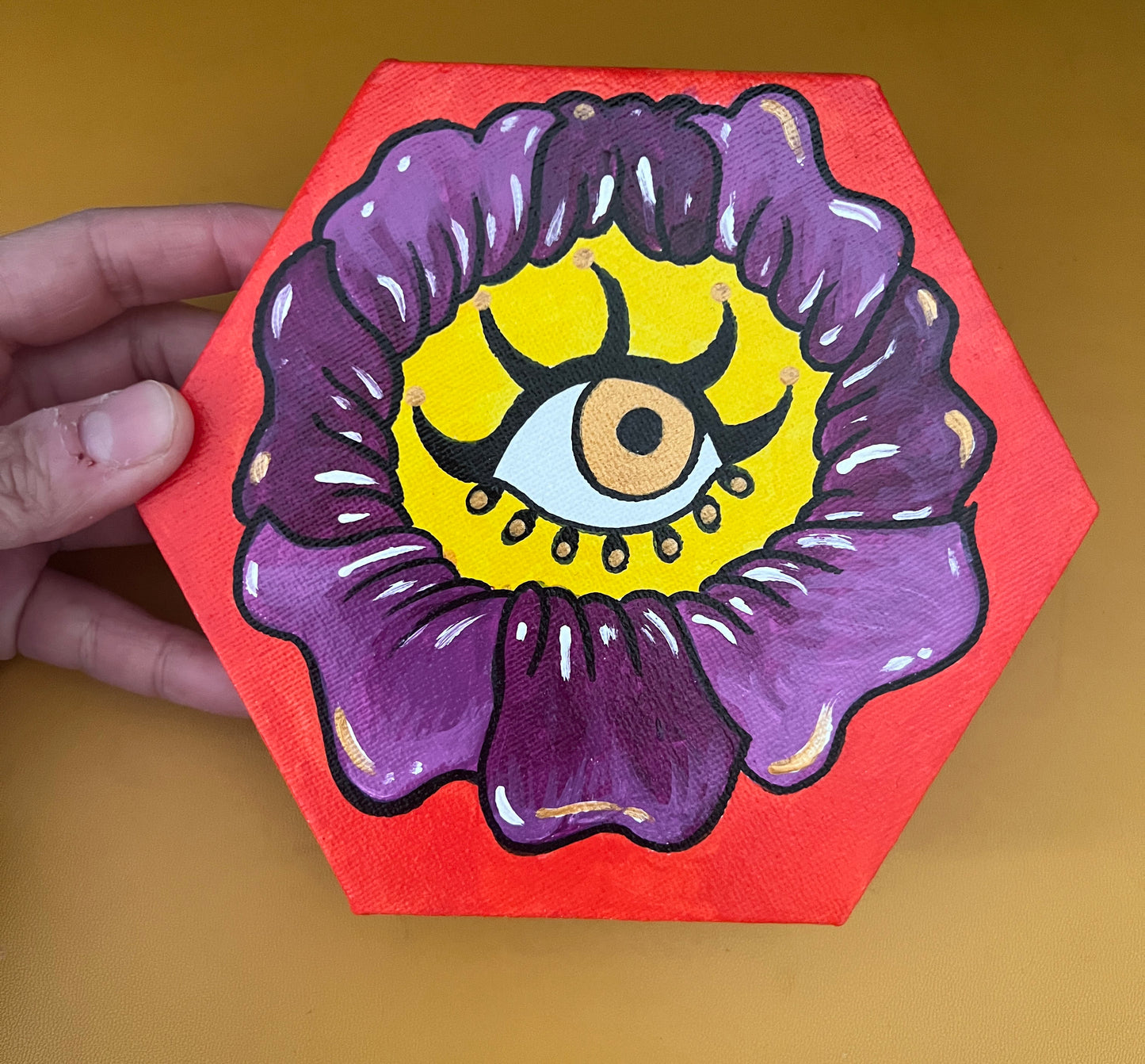 Mini Eye Flower - Orange (original)