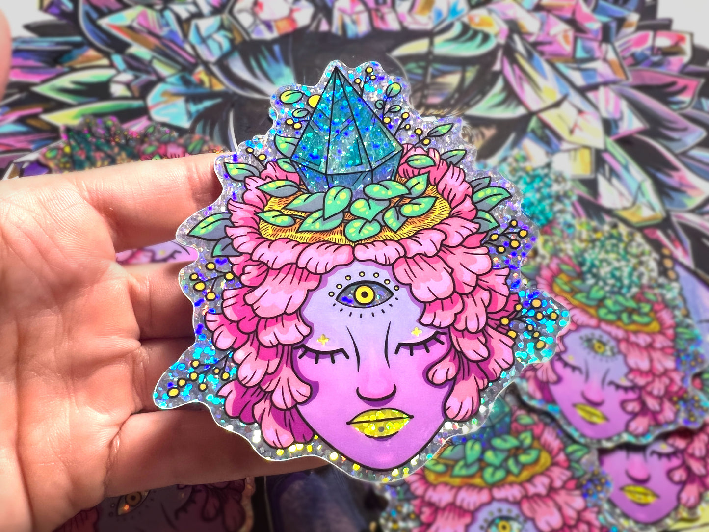 Glitter Holo Guardian Nest Sticker